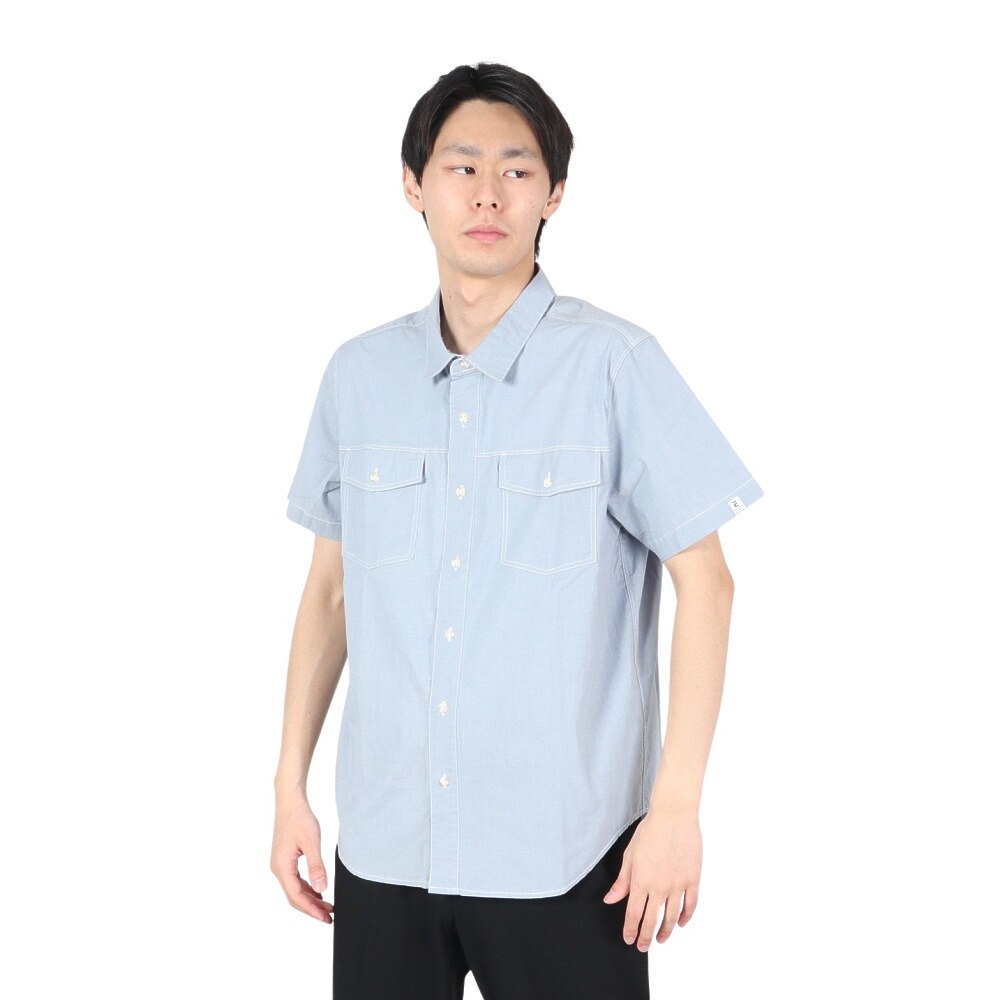 エルケクス（ELKEX）（メンズ）DUNGAREE 半袖シャツ EKM2SP4217 LBLU
