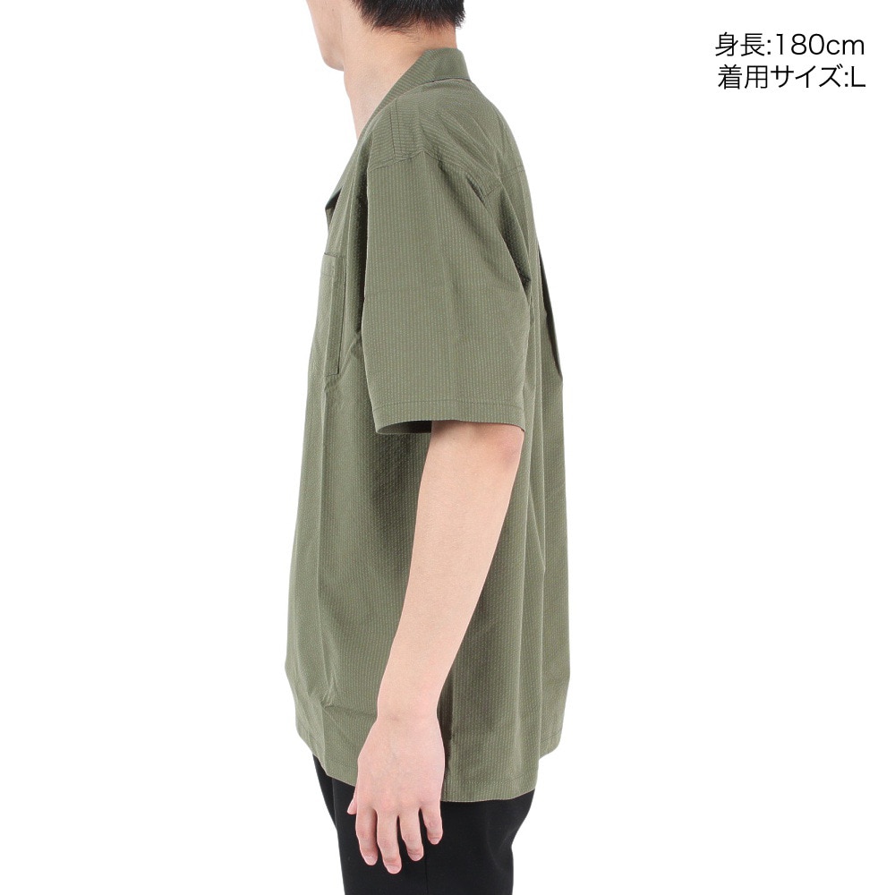 エルケクス（ELKEX）（メンズ）半袖シャツ メンズ S/S SUCKER OPEN SH EKM3S10003 GRN