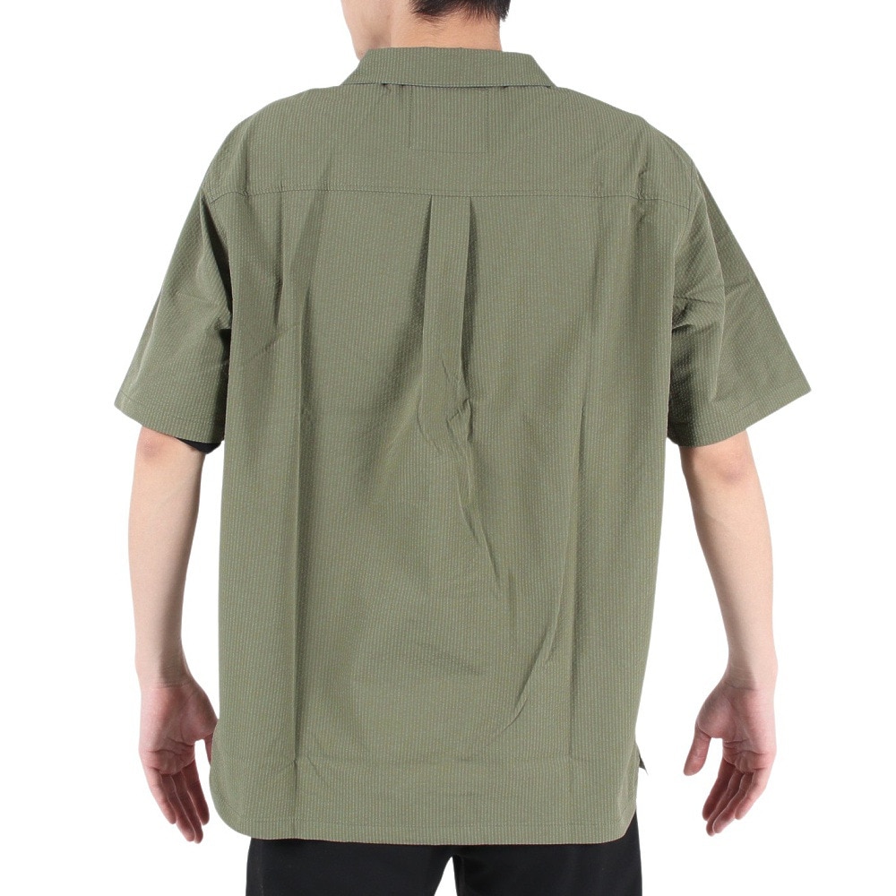 エルケクス（ELKEX）（メンズ）半袖シャツ メンズ S/S SUCKER OPEN SH EKM3S10003 GRN