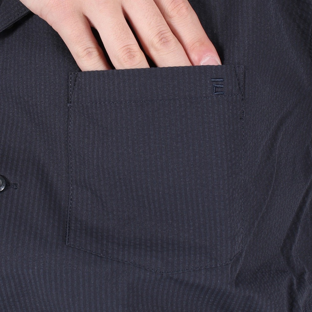 エルケクス（ELKEX）（メンズ）半袖シャツ メンズ S/S SUCKER OPEN SH EKM3S10003 NVY