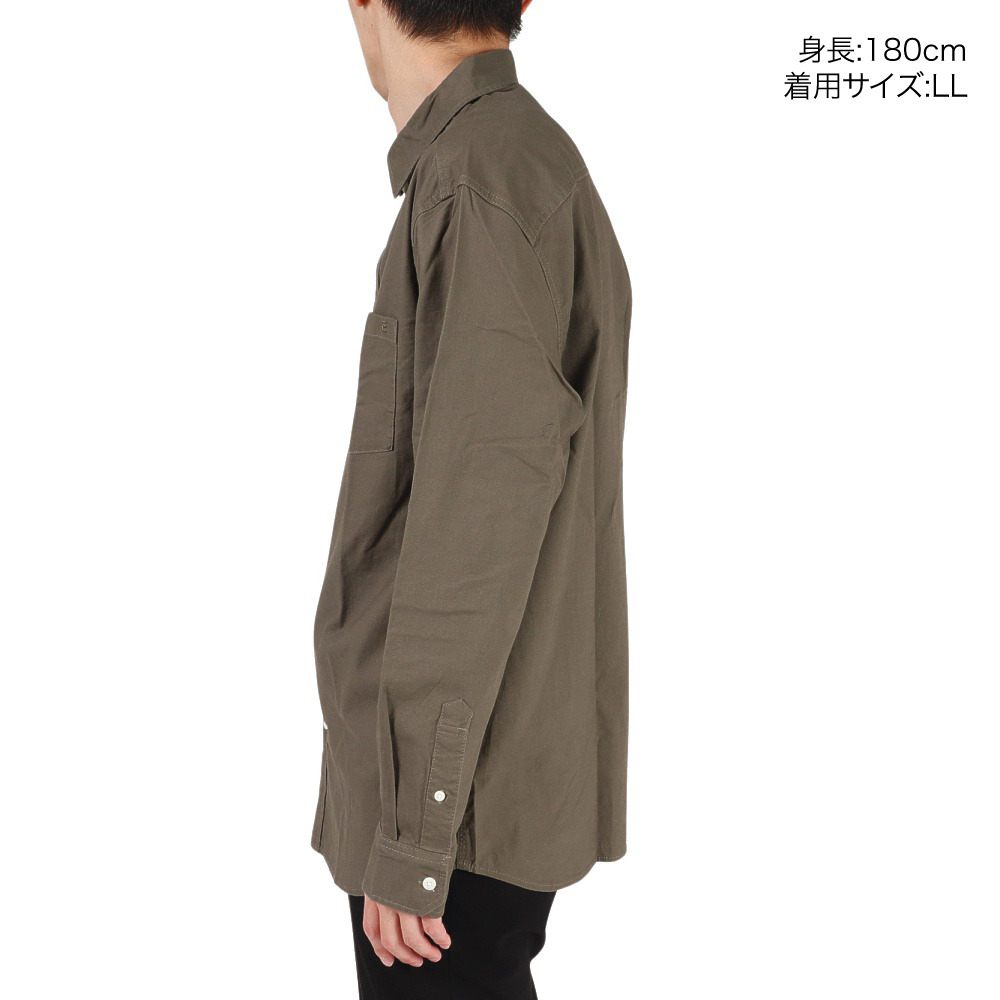 エルケクス（ELKEX）（メンズ）長袖シャツ メンズ CTN LNN EKM3SP0001 KHK