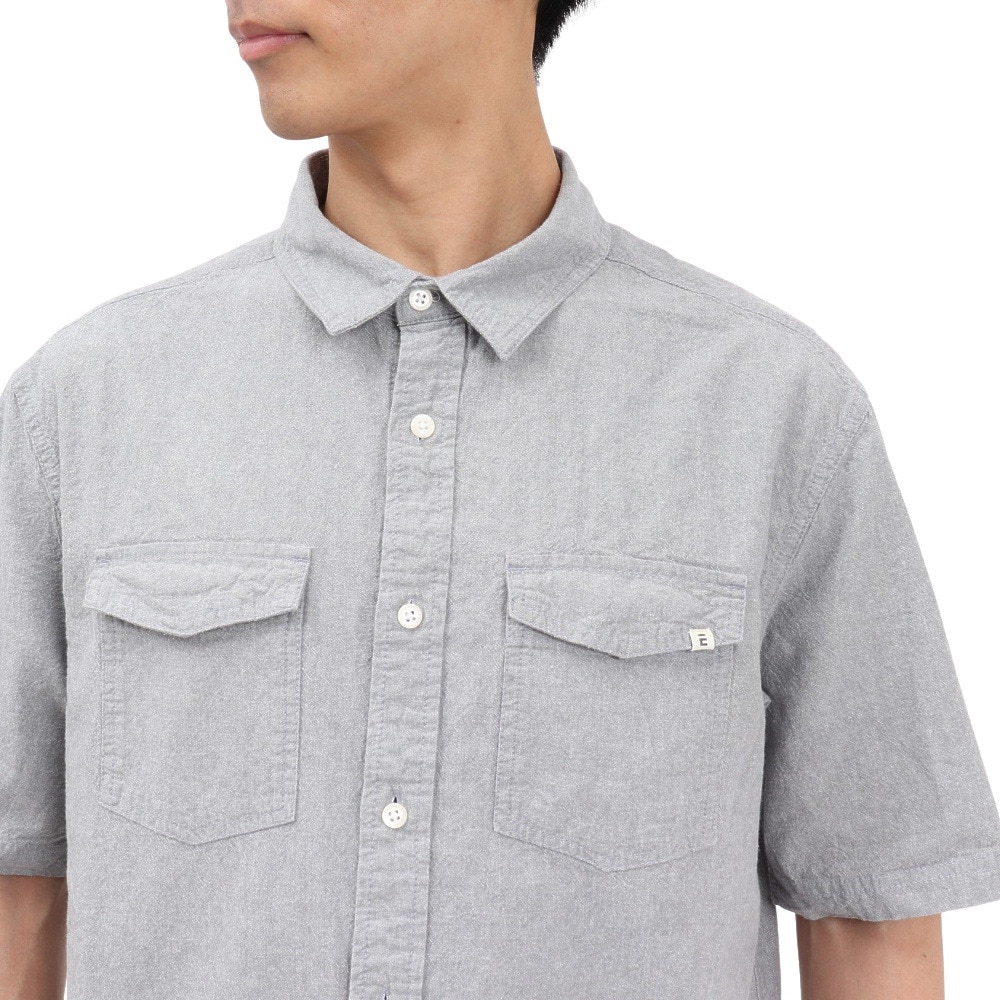 エルケクス（ELKEX）（メンズ）半袖 ダンガリーシャツ EKM5S10022 GRY
