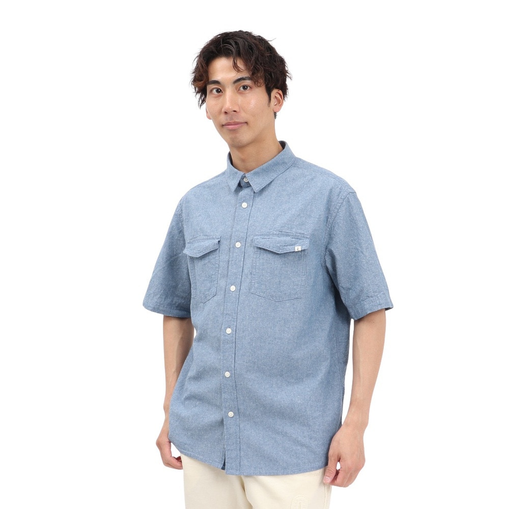 エルケクス（ELKEX）（メンズ）半袖 ダンガリーシャツ EKM5S10022 IBLU