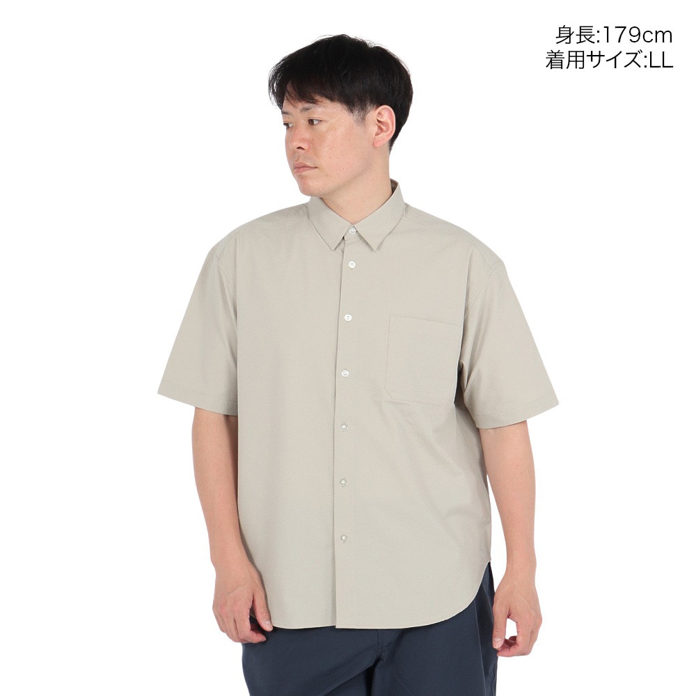 エルケクス（ELKEX）（メンズ）SUKKER 半袖シャツ EKM5S10033 BEG