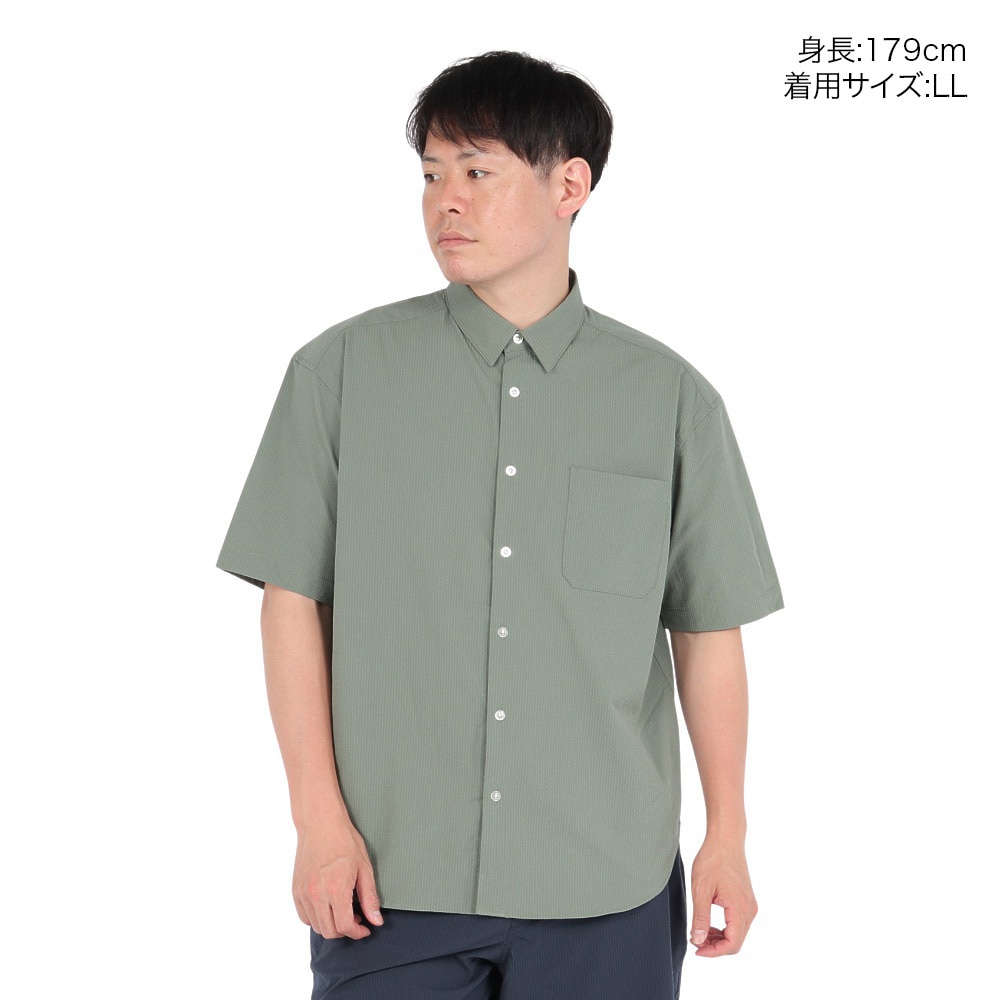 エルケクス（ELKEX）（メンズ）SUKKER 半袖シャツ EKM5S10033 GRN