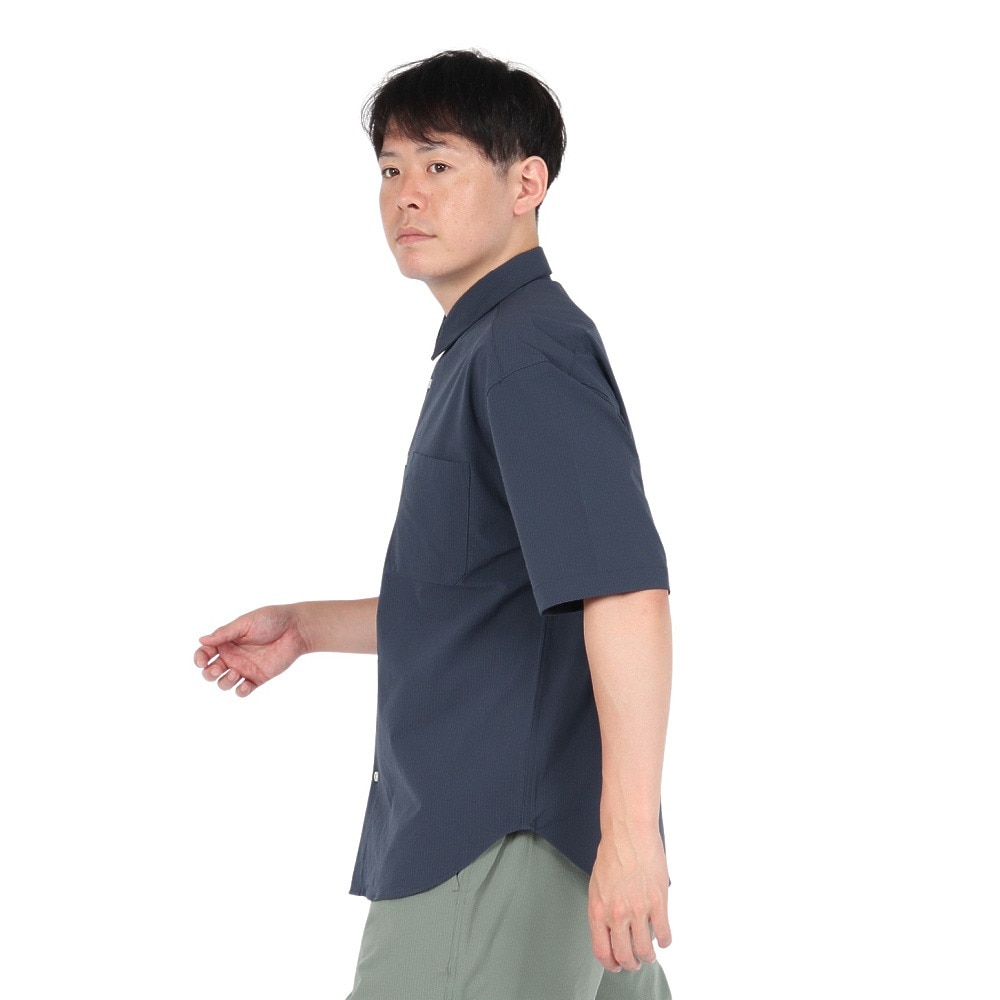 エルケクス（ELKEX）（メンズ）SUKKER 半袖シャツ EKM5S10033 NVY