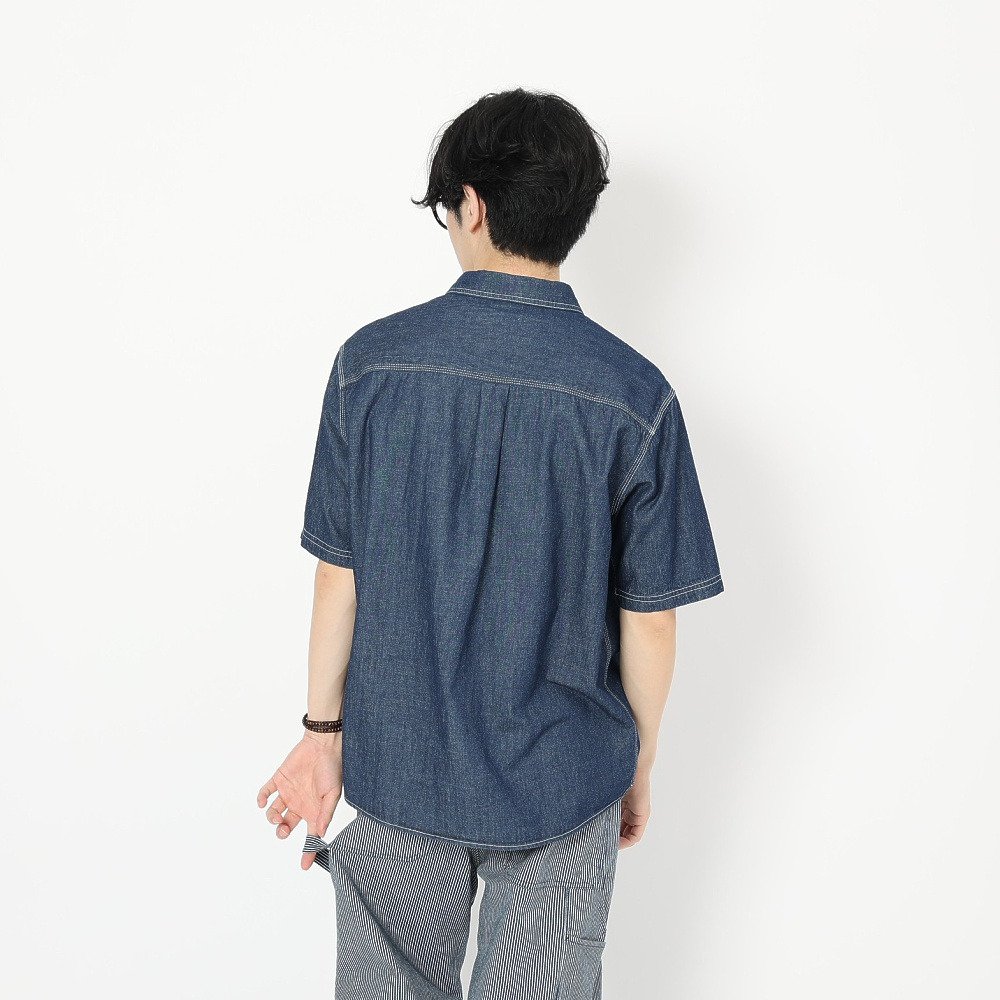 エルケクス（ELKEX）（メンズ）ダンガリー 半袖シャツ EKM6S10003 IBLU