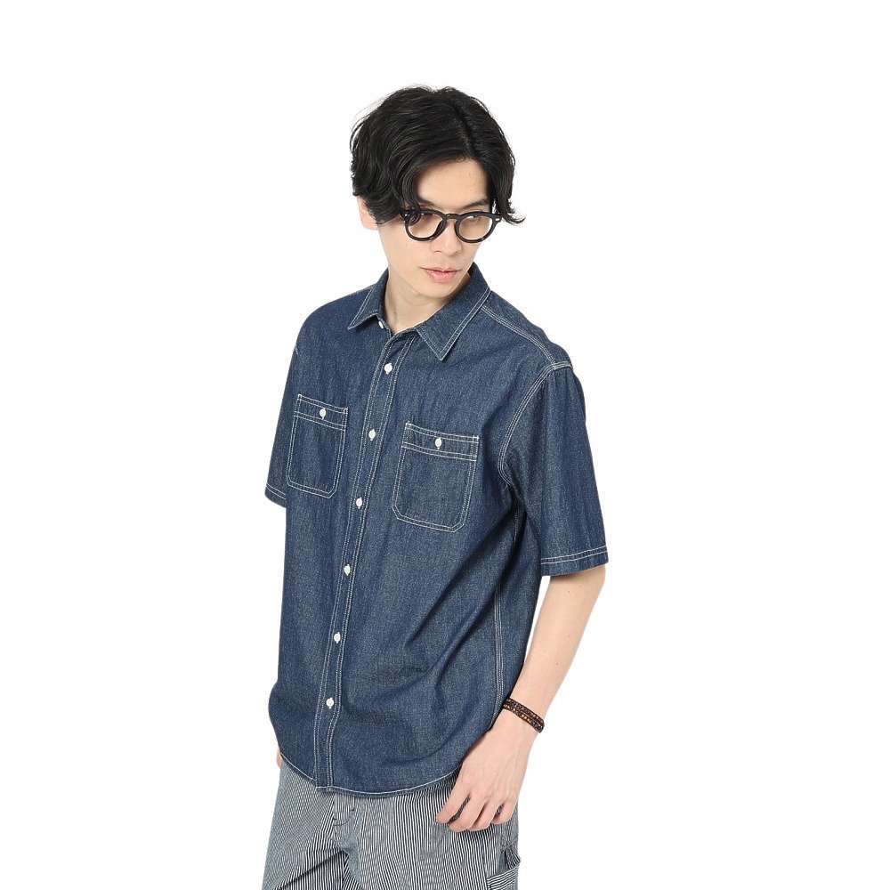 エルケクス（ELKEX）（メンズ）ダンガリー 半袖シャツ EKM6S10003 IBLU 