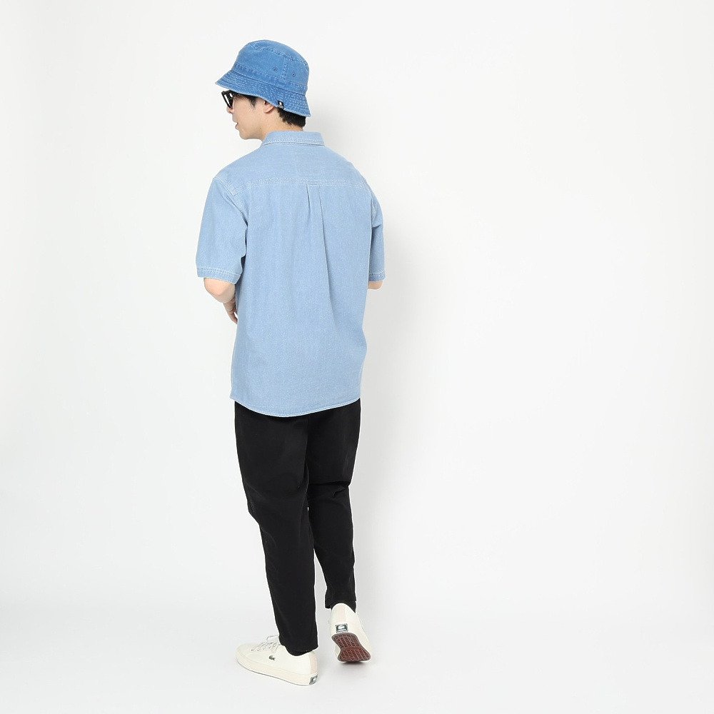 エルケクス（ELKEX）（メンズ）ダンガリー 半袖シャツ EKM6S10003 LBLU