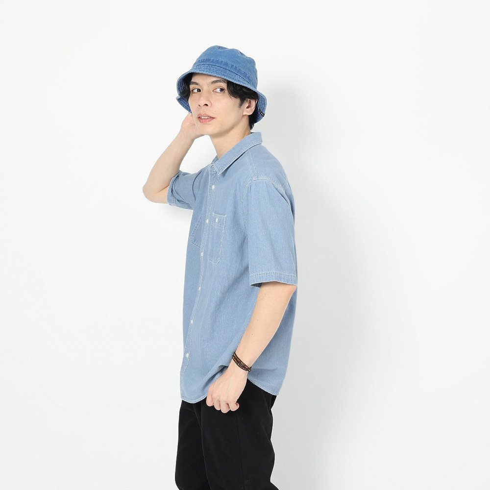 エルケクス（ELKEX）（メンズ）ダンガリー 半袖シャツ EKM6S10003 LBLU