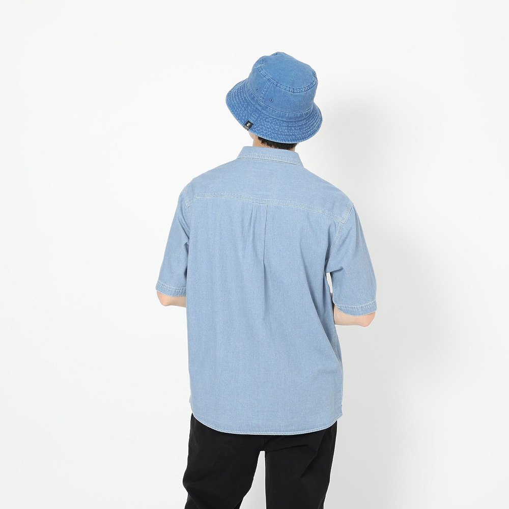 エルケクス（ELKEX）（メンズ）ダンガリー 半袖シャツ EKM6S10003 LBLU