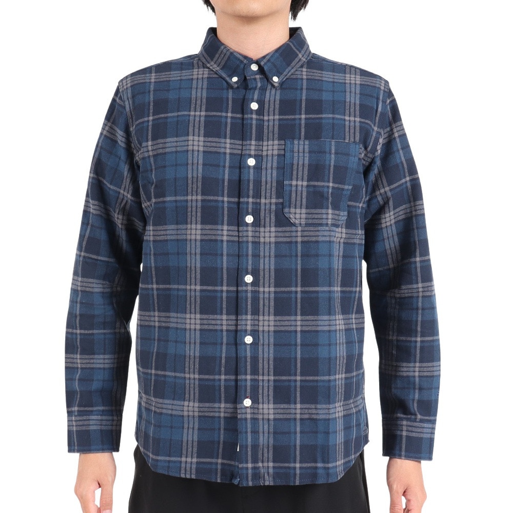 エルケクス（ELKEX）（メンズ）長袖フランネルシャツ EKM3FA0017 BLU