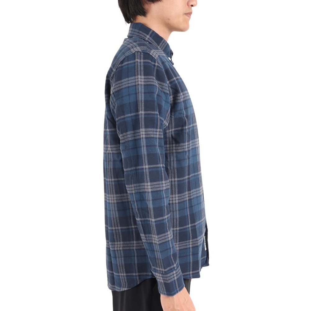エルケクス（ELKEX）（メンズ）長袖フランネルシャツ EKM3FA0017 BLU