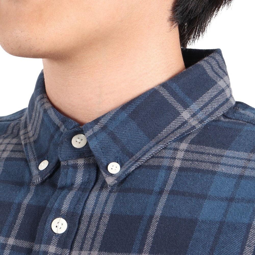エルケクス（ELKEX）（メンズ）長袖フランネルシャツ EKM3FA0017 BLU