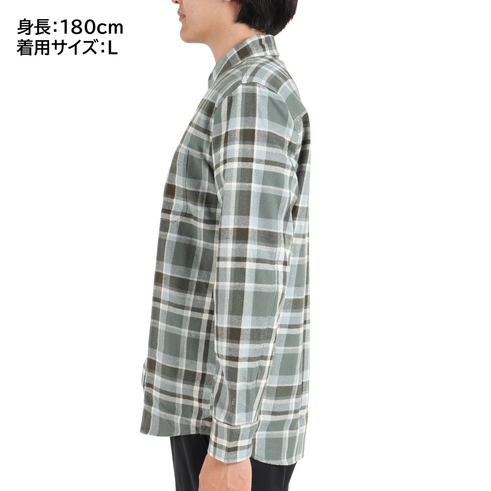 エルケクス（ELKEX）（メンズ）長袖フランネルシャツ EKM3FA0017 GRN