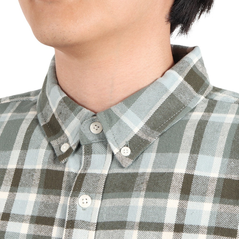 エルケクス（ELKEX）（メンズ）長袖フランネルシャツ EKM3FA0017 GRN