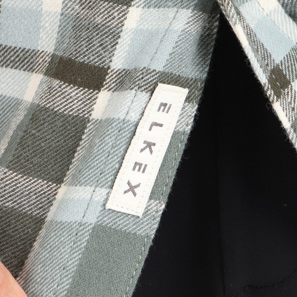 エルケクス（ELKEX）（メンズ）長袖フランネルシャツ EKM3FA0017 GRN