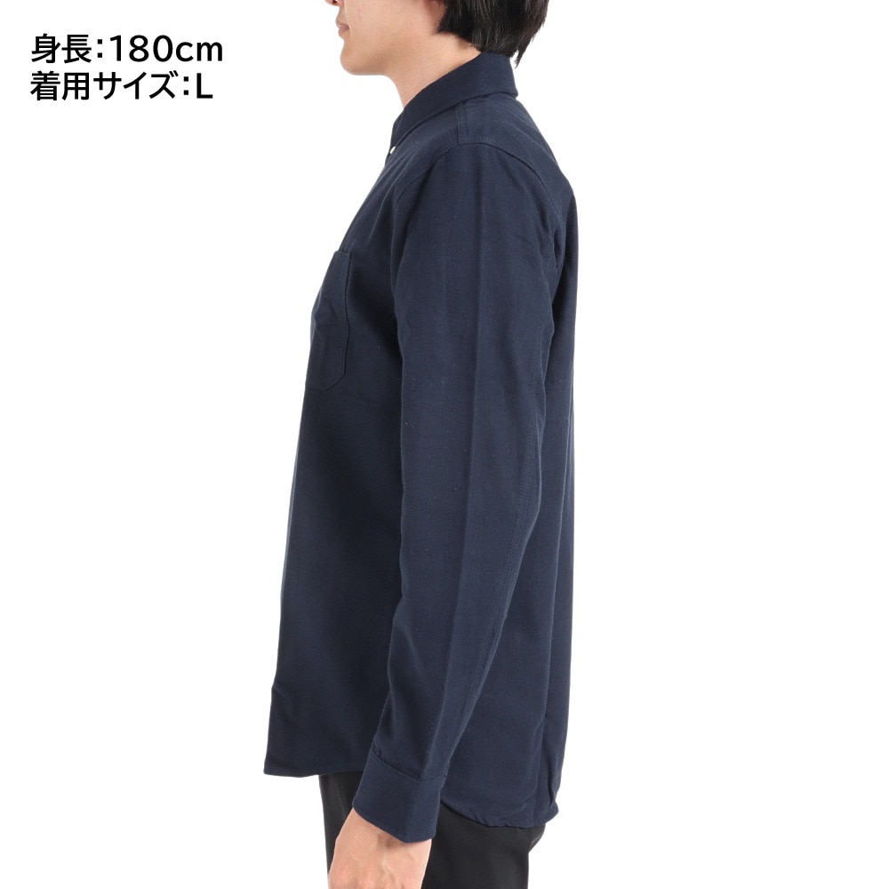 エルケクス（ELKEX）（メンズ）長袖フランネルシャツ EKM3FA0017 NVY