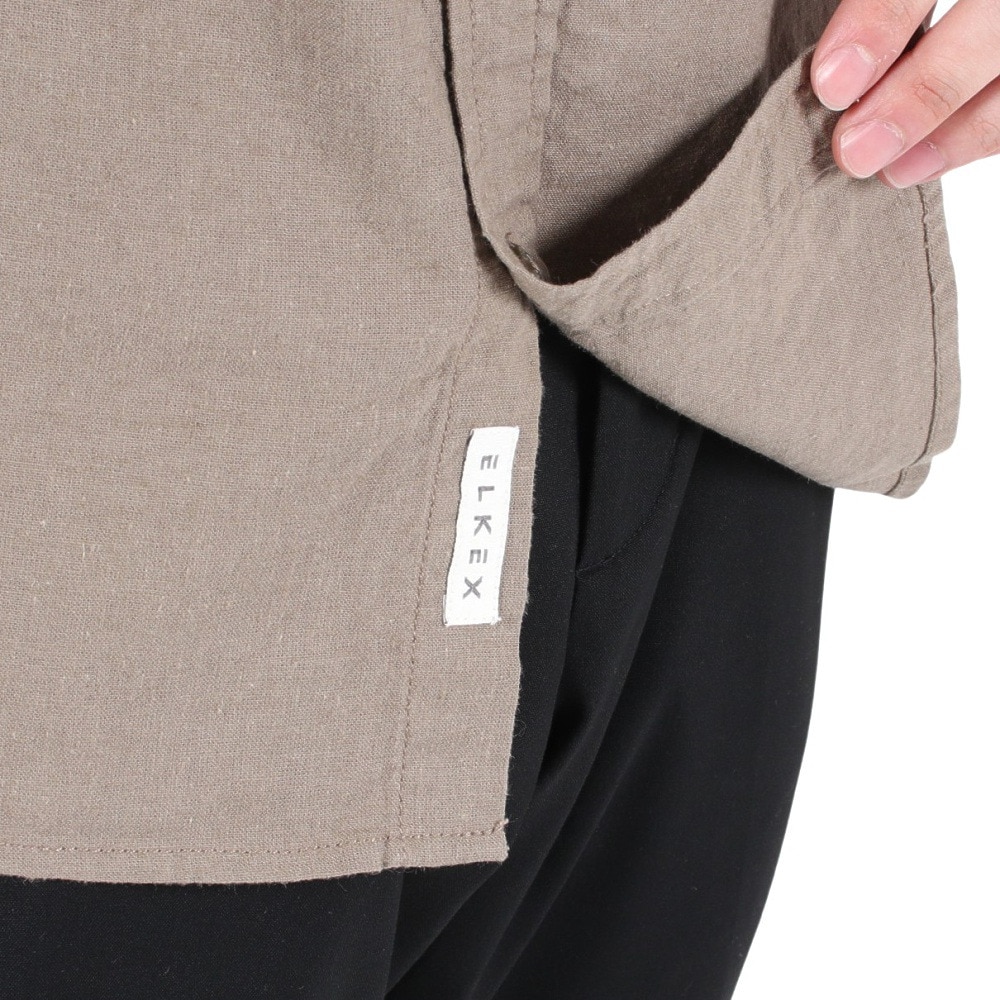 エルケクス（ELKEX）（メンズ）半袖Tシャツ メンズ CTN LNN STAND EKM3S10004 KHK