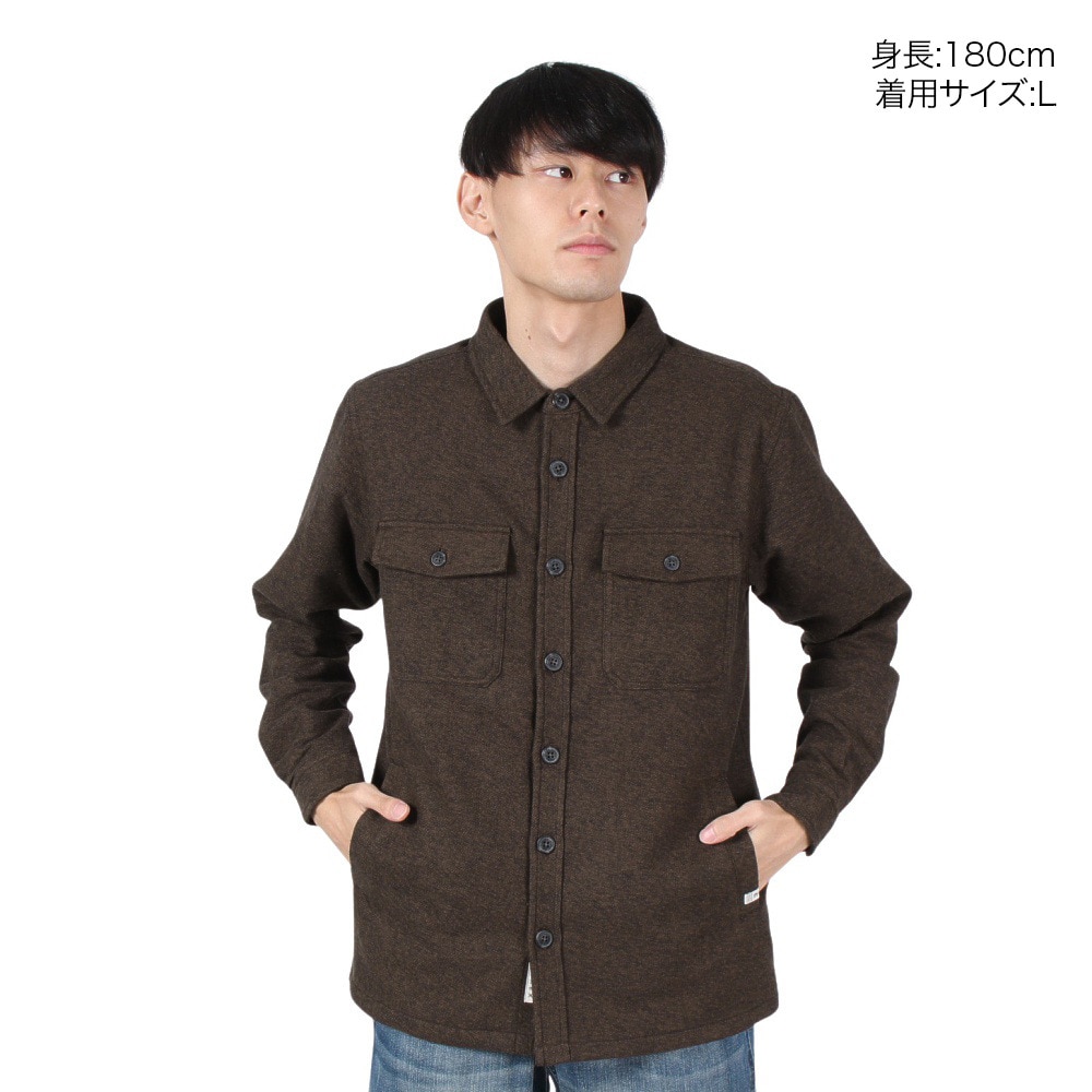 エルケクス（ELKEX）（メンズ）FLANNEL PADDING 長袖Tシャツ EKM4FA0013 BRN