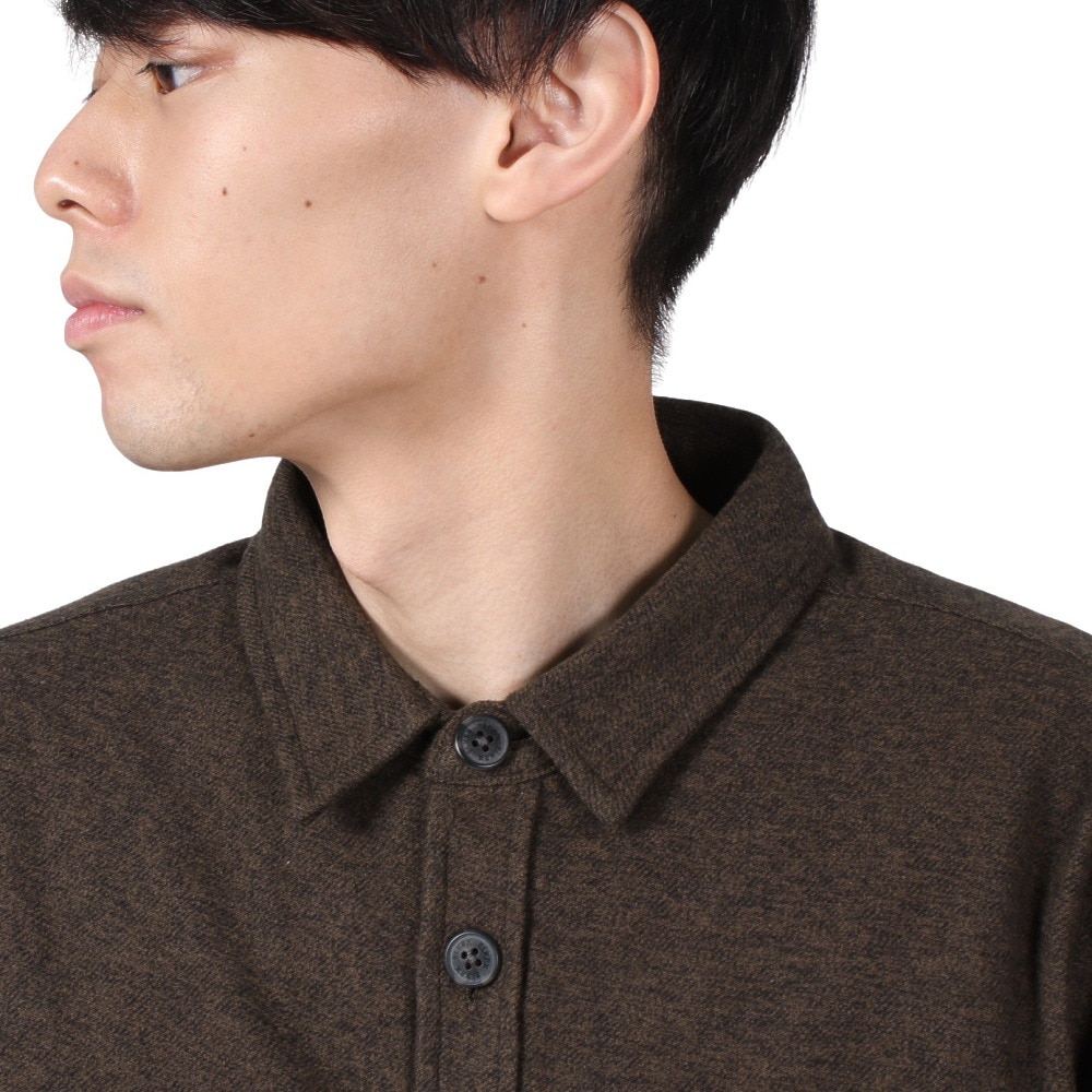 エルケクス（ELKEX）（メンズ）FLANNEL PADDING 長袖Tシャツ EKM4FA0013 BRN