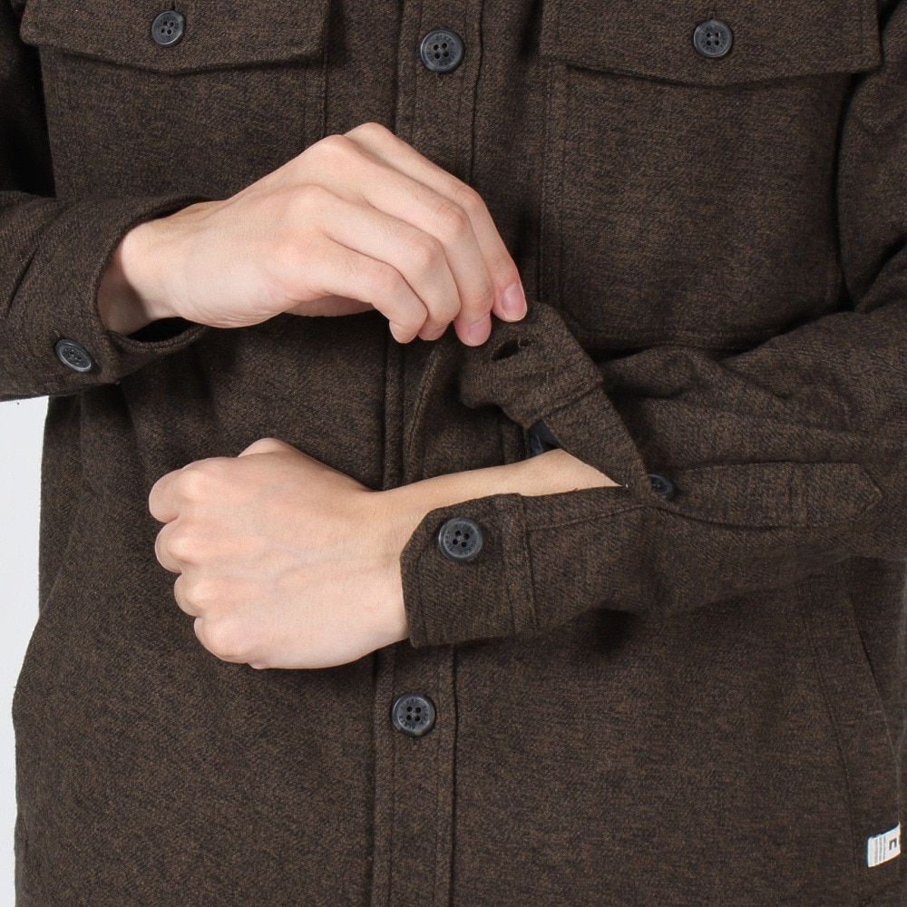 エルケクス（ELKEX）（メンズ）FLANNEL PADDING 長袖Tシャツ EKM4FA0013 BRN