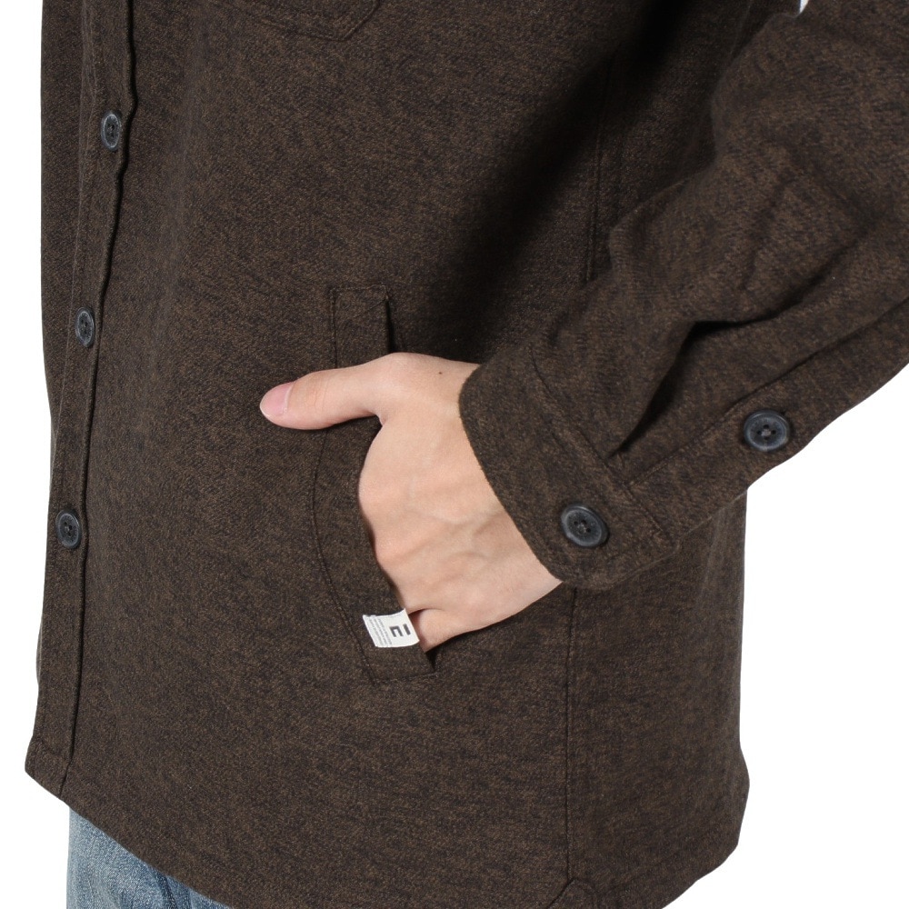 エルケクス（ELKEX）（メンズ）FLANNEL PADDING 長袖Tシャツ EKM4FA0013 BRN