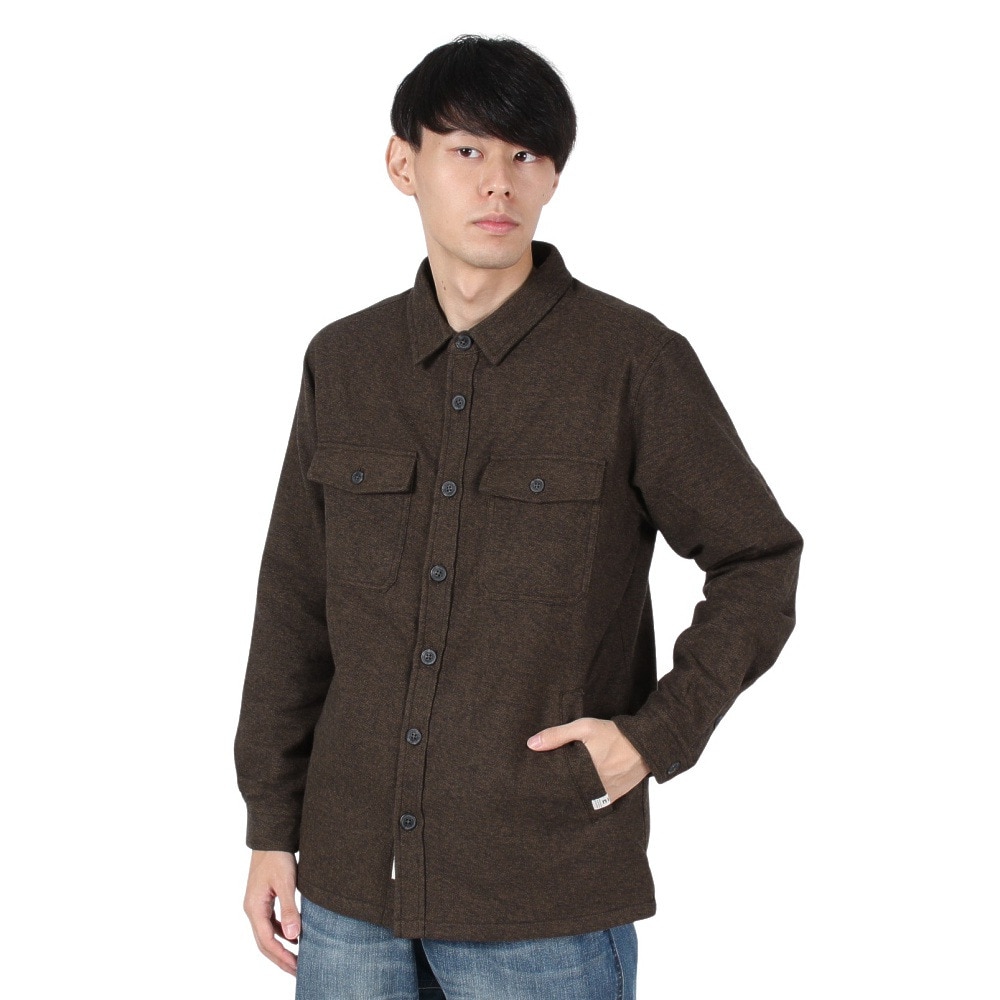 エルケクス（ELKEX）（メンズ）FLANNEL PADDING 長袖Tシャツ EKM4FA0013 BRN