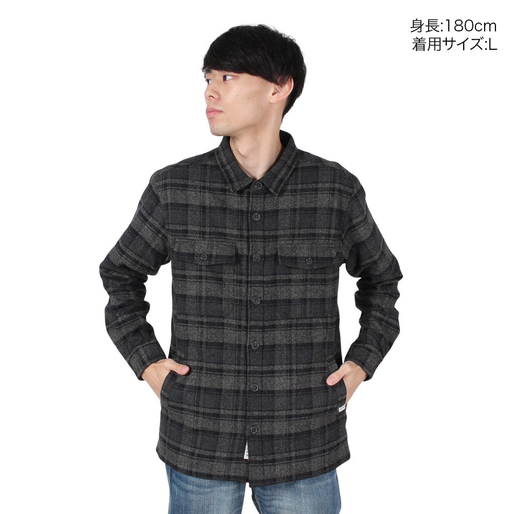 エルケクス（ELKEX）（メンズ）FLANNEL PADDING 長袖Tシャツ EKM4FA0013 CGRY