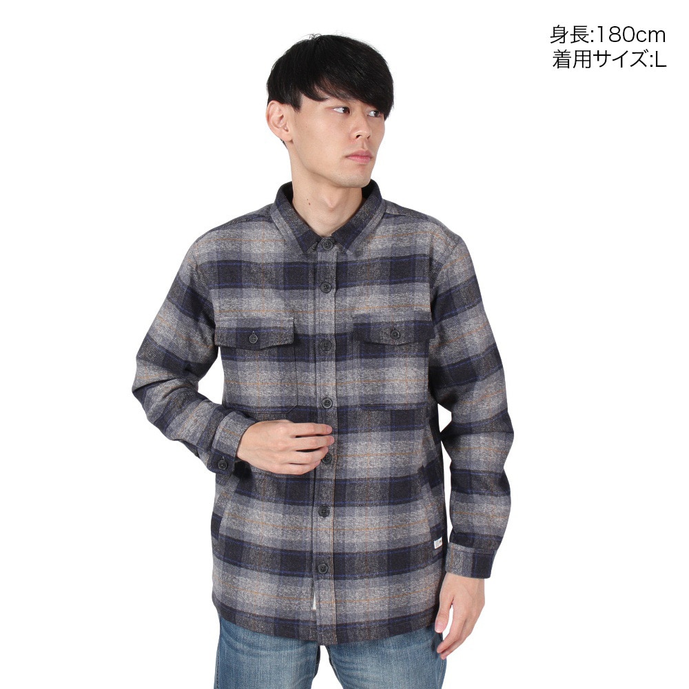 エルケクス（ELKEX）（メンズ）FLANNEL PADDING 長袖Tシャツ EKM4FA0013 NVY