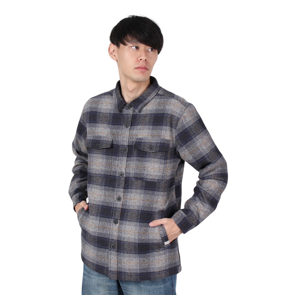 エルケクス（ELKEX）（メンズ）FLANNEL PADDING 長袖Tシャツ EKM4FA0013 NVY