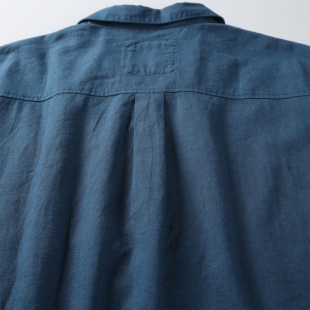 エルケクス（ELKEX）（メンズ）LINEN OPEN 半袖シャツ EKM4S10004 BLU