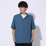 エルケクス（ELKEX）（メンズ）LINEN OPEN 半袖シャツ EKM4S10004 BLU