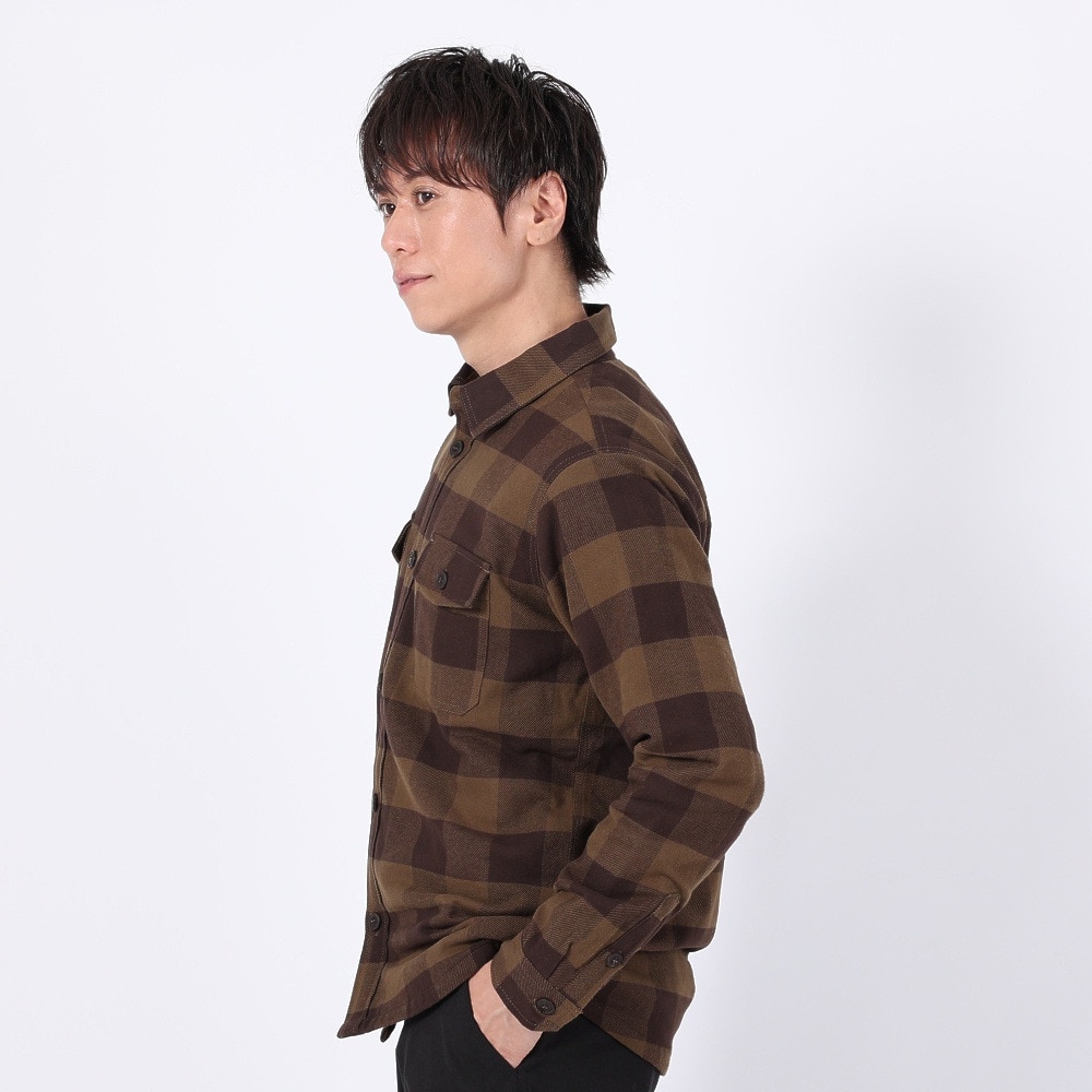 エルケクス（ELKEX）（メンズ）長袖 パディングシャツ EKM3FA0008 BRN