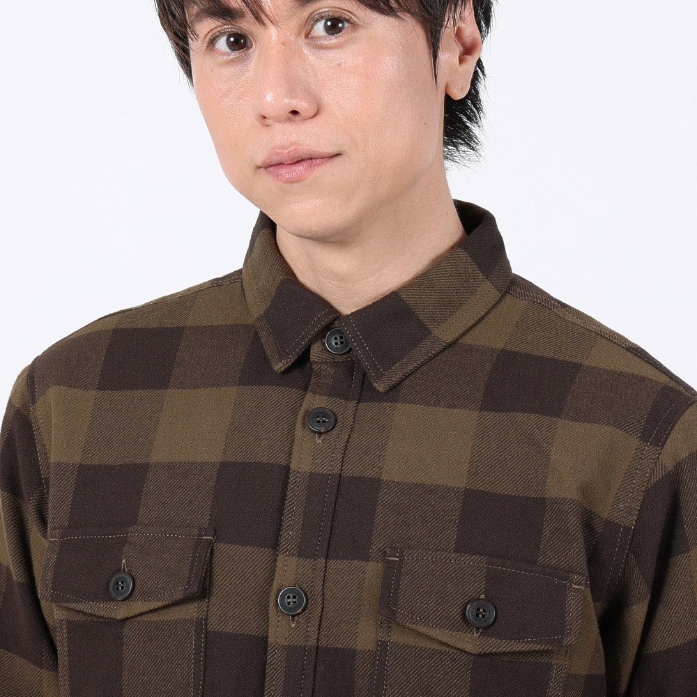 エルケクス（ELKEX）（メンズ）長袖 パディングシャツ EKM3FA0008 BRN
