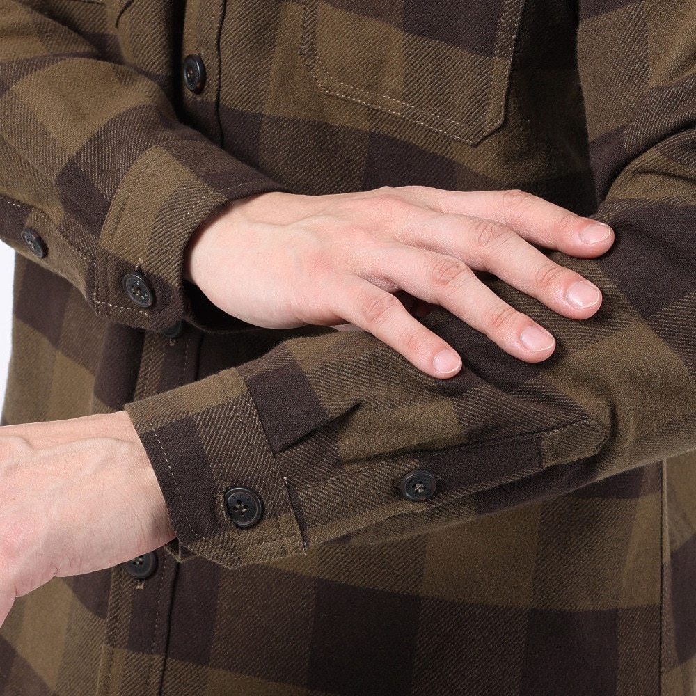エルケクス（ELKEX）（メンズ）長袖 パディングシャツ EKM3FA0008 BRN
