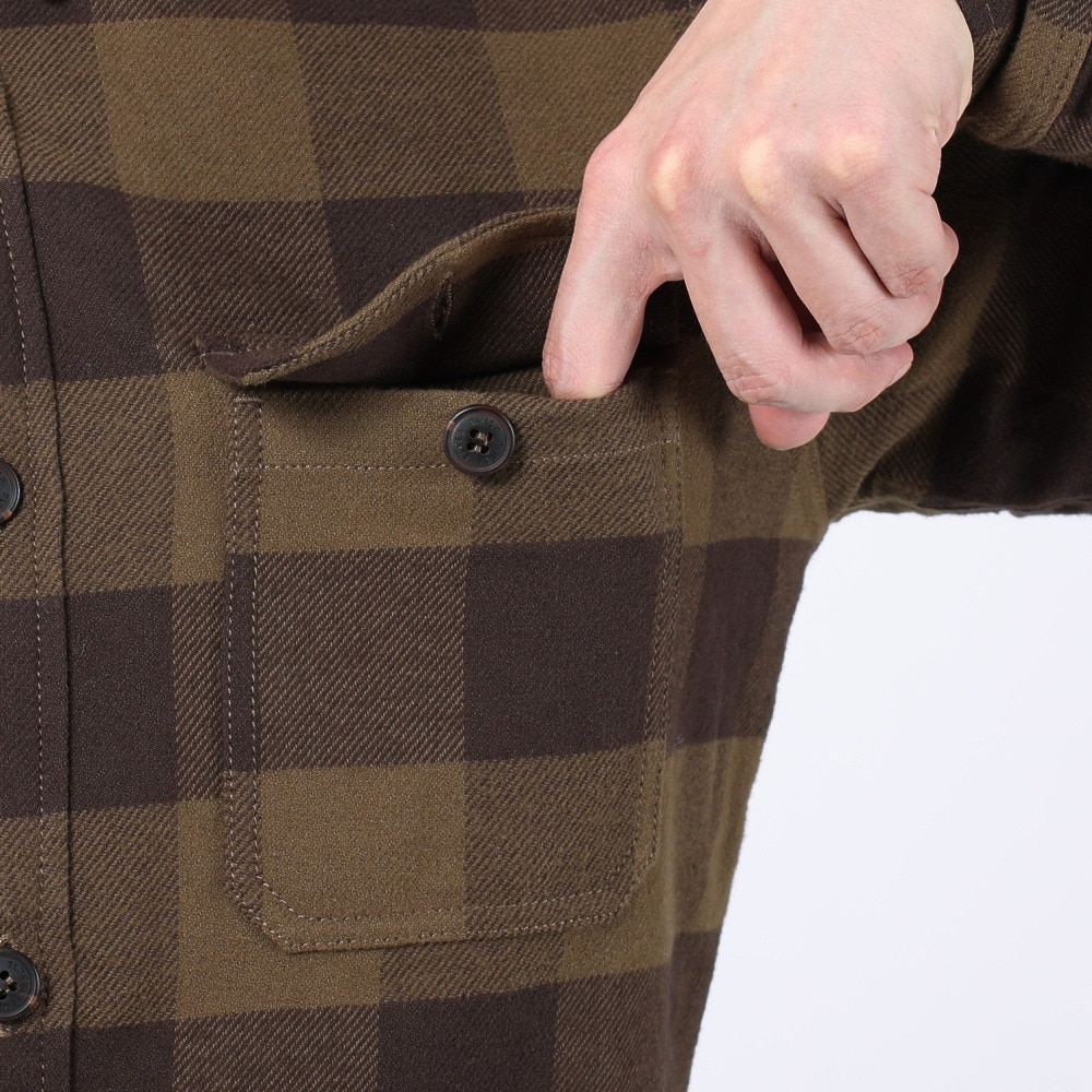 エルケクス（ELKEX）（メンズ）長袖 パディングシャツ EKM3FA0008 BRN