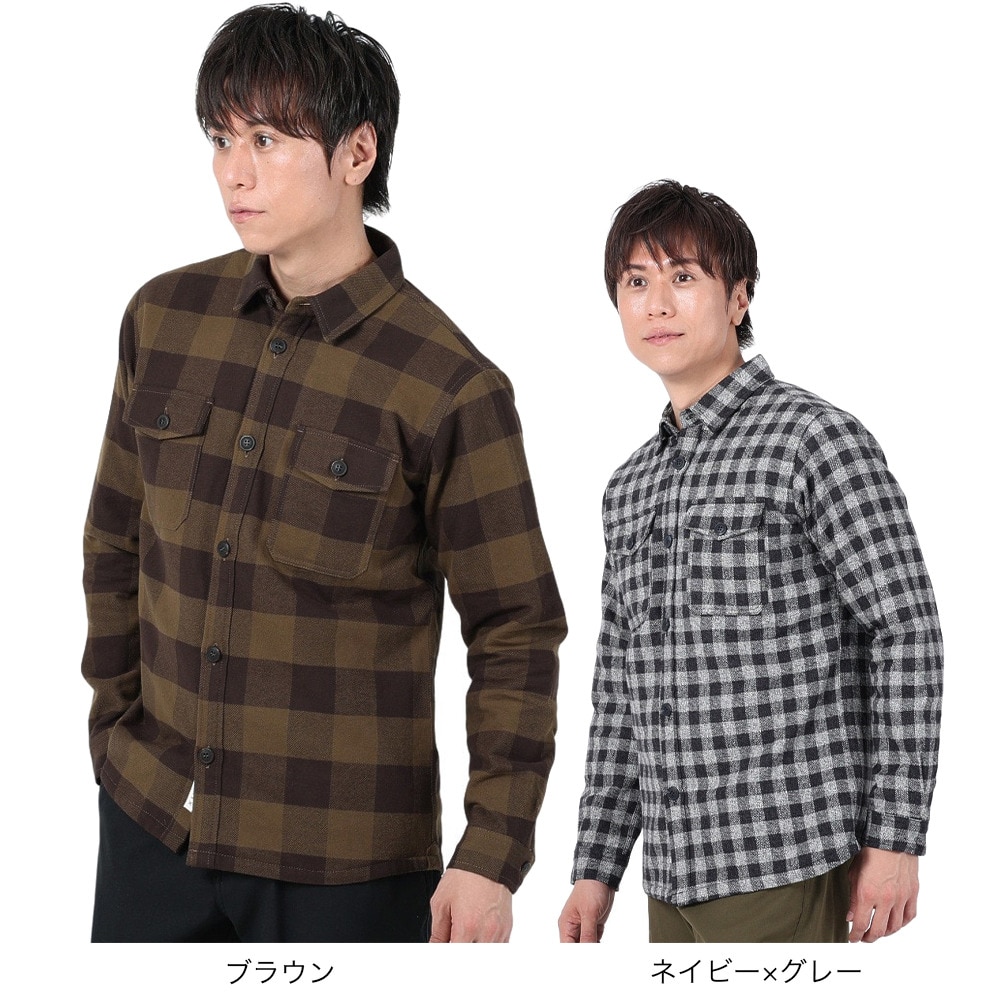 エルケクス（ELKEX）（メンズ）長袖 パディングシャツ EKM3FA0008 NVXGY