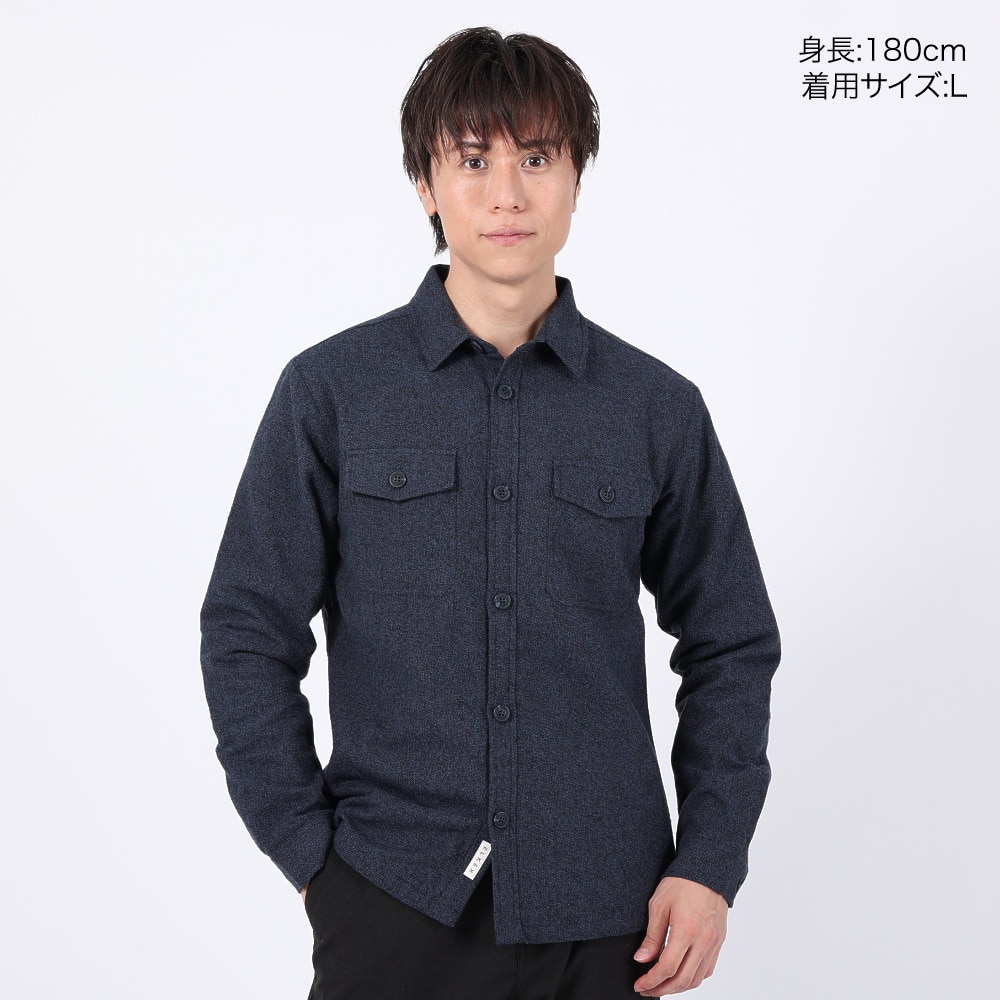エルケクス（ELKEX）（メンズ）長袖 パディングシャツ EKM3FA0008 NVY