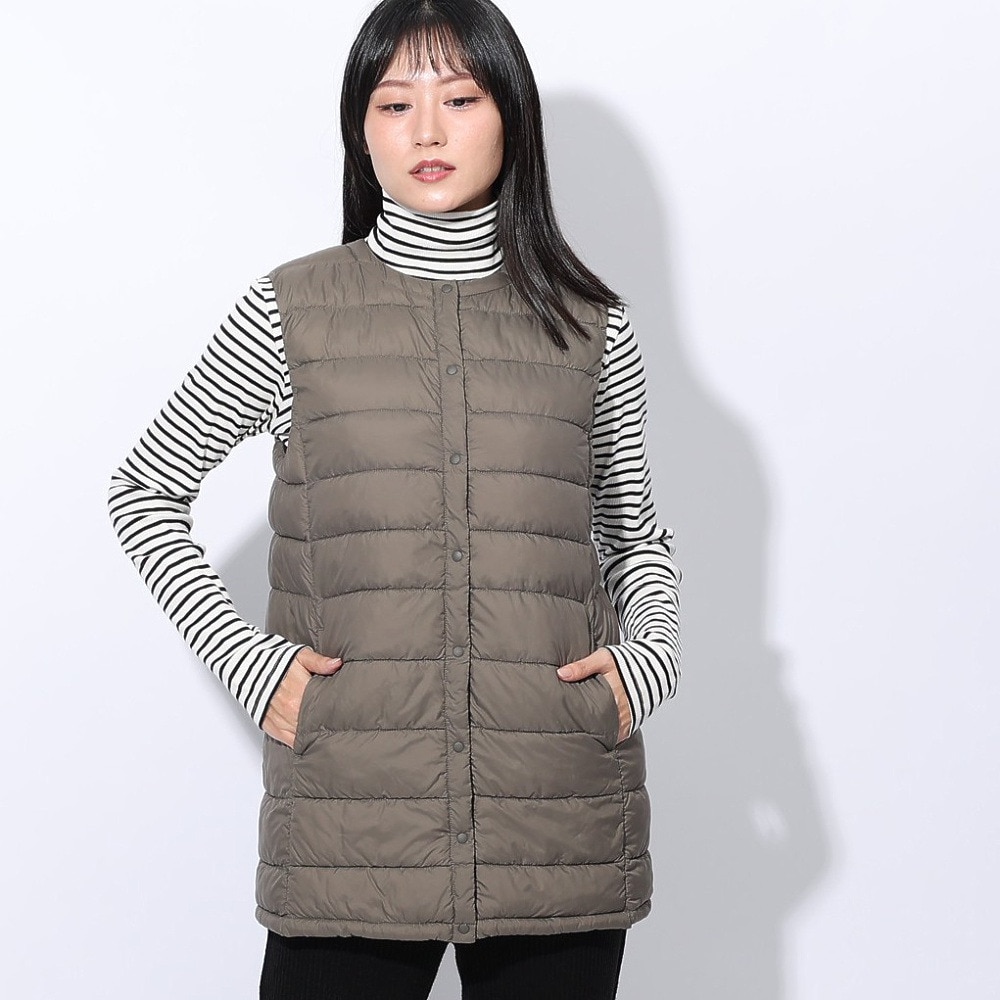 エルケクス（ELKEX）（レディース）LIGHT PADDING ベスト EKL4FA0025 MOK