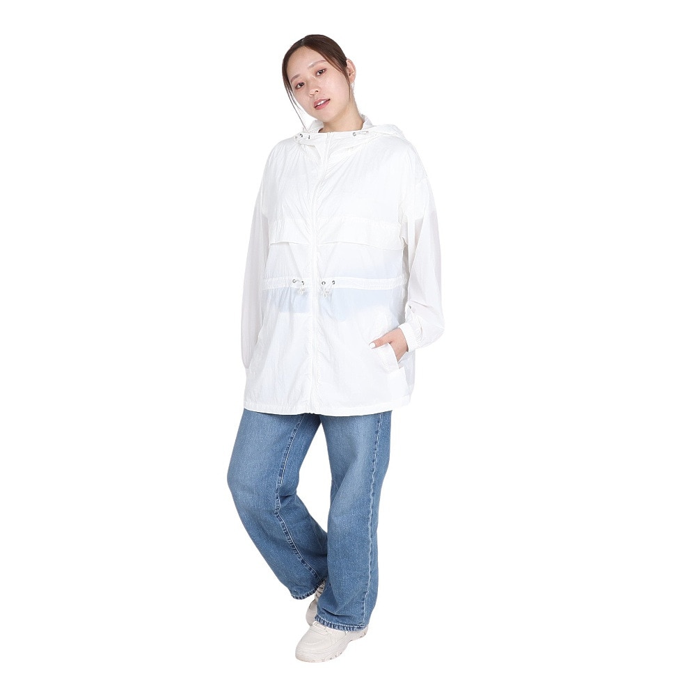 エルケクス（ELKEX）（レディース）長袖 UV ジップアップ フーディー EKL5SP0040 OWHT