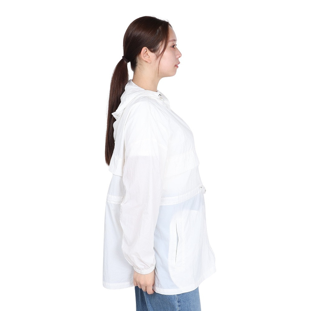 エルケクス（ELKEX）（レディース）長袖 UV ジップアップ フーディー EKL5SP0040 OWHT