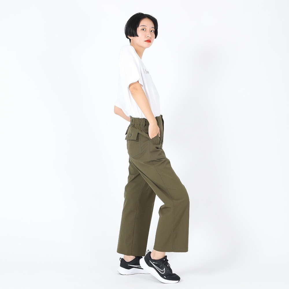エルケクス（ELKEX）（レディース）ベイカーワイドパンツ EKL3FA0016 OLIVE