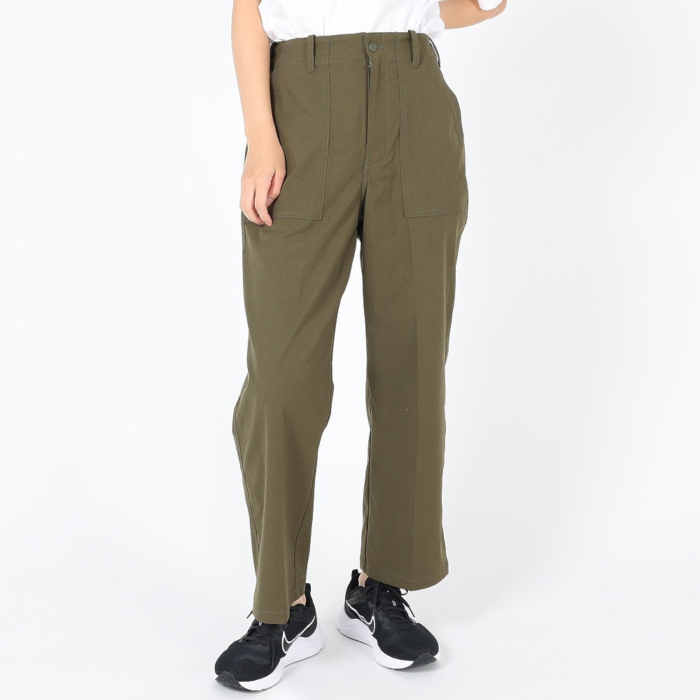エルケクス（ELKEX）（レディース）ベイカーワイドパンツ EKL3FA0016 OLIVE