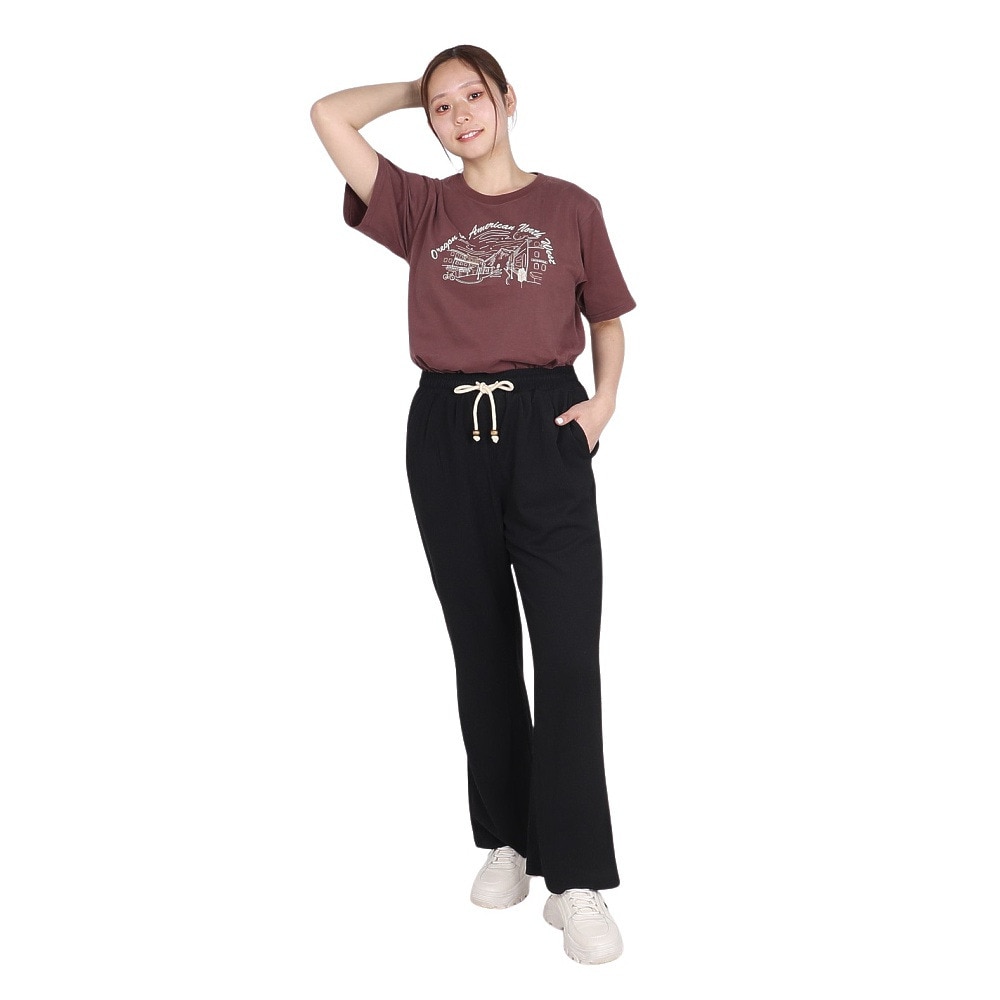 エルケクス（ELKEX）（レディース）リラックス ワイドパンツ EKL5S10045 BLK
