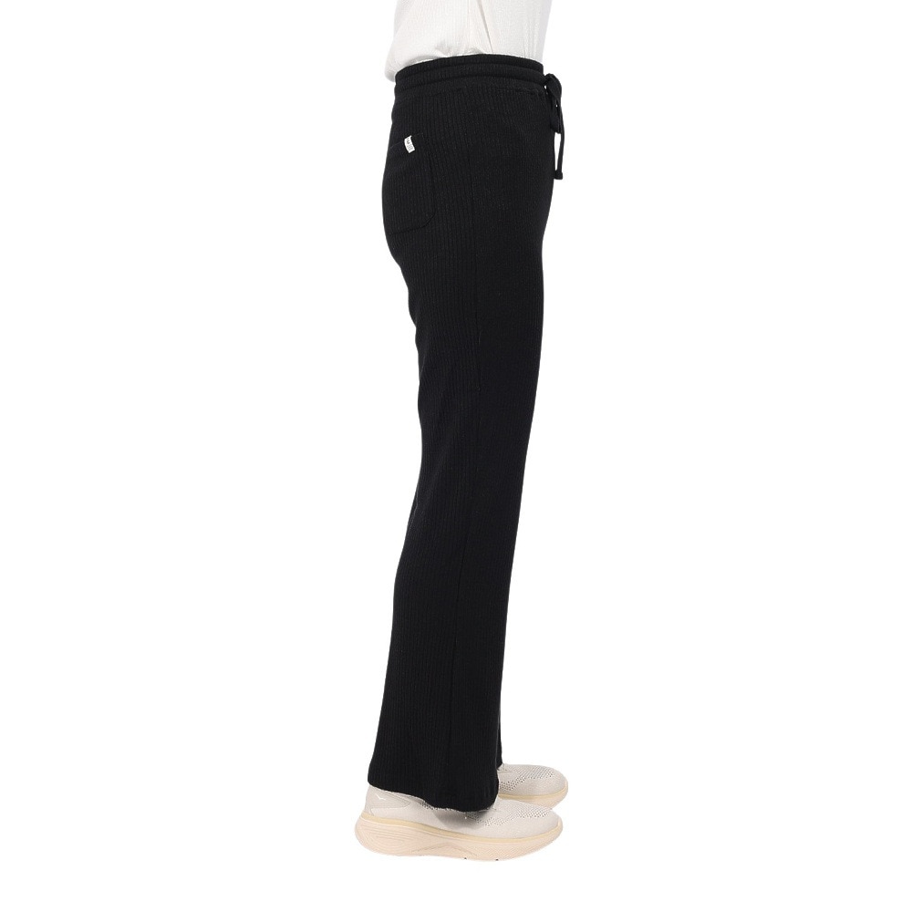 エルケクス（ELKEX）（レディース）リブ ワイドパンツ EKL4FA0021 BLK