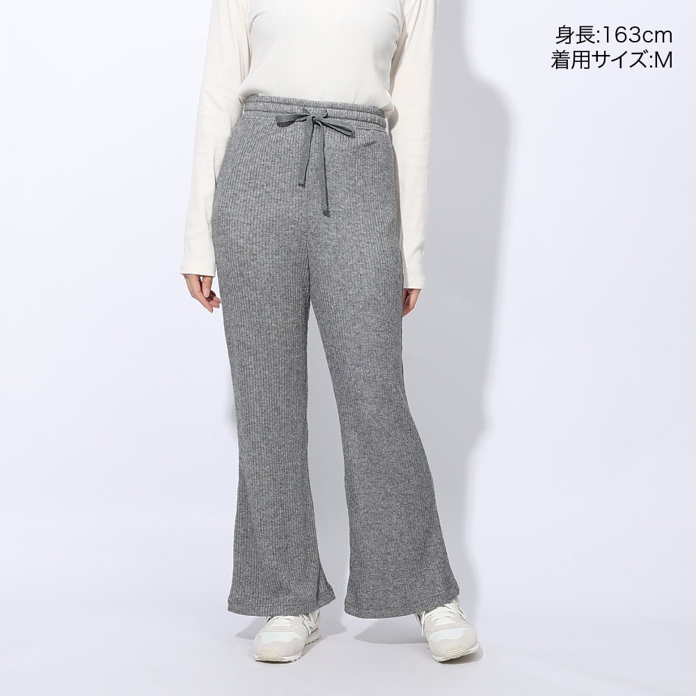 エルケクス（ELKEX）（レディース）リブ ワイドパンツ EKL4FA0021 CGRY