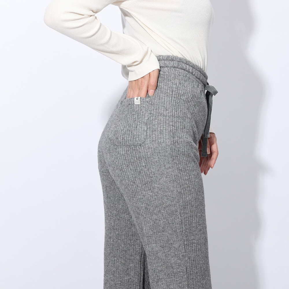エルケクス（ELKEX）（レディース）リブ ワイドパンツ EKL4FA0021 CGRY