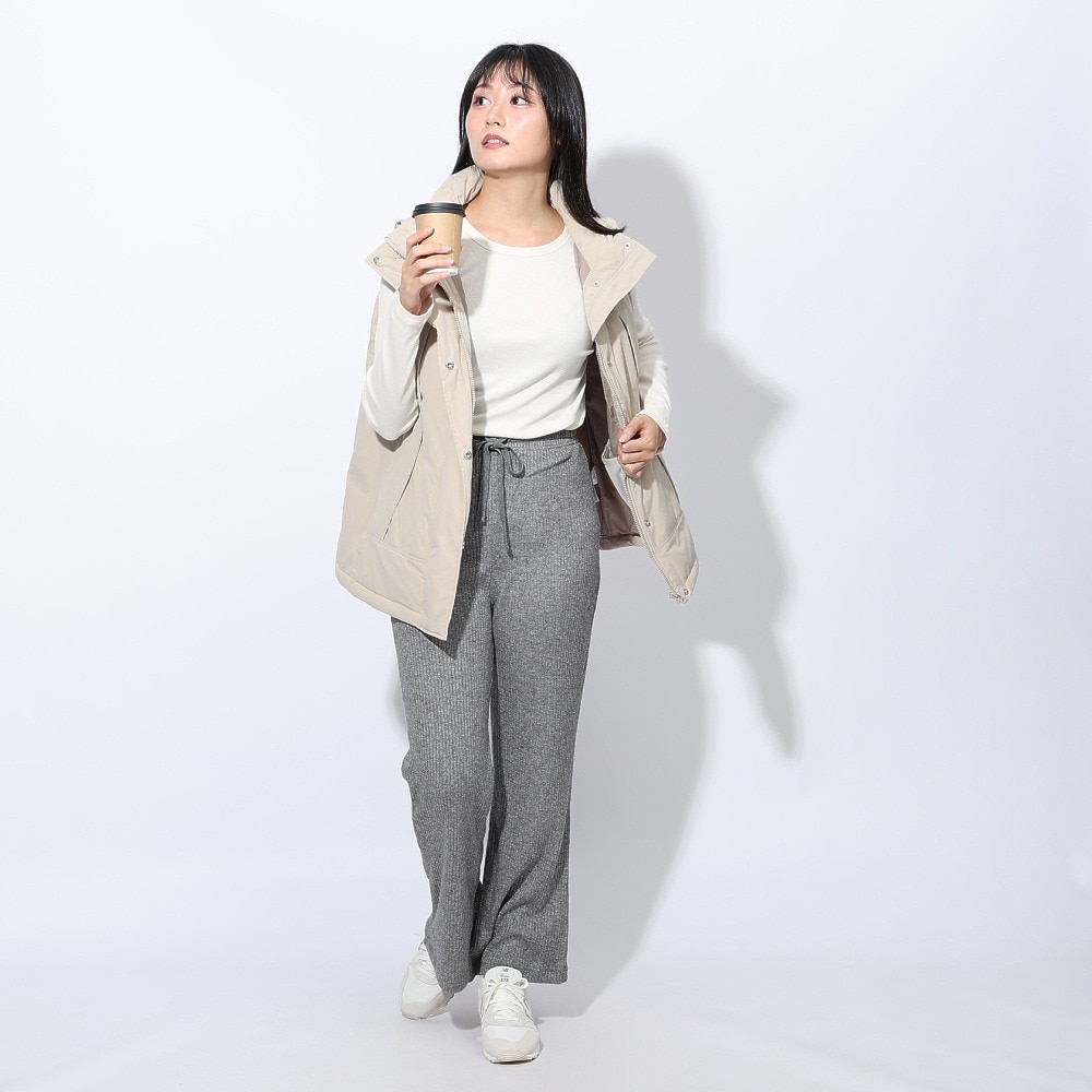エルケクス（ELKEX）（レディース）リブ ワイドパンツ EKL4FA0021 CGRY