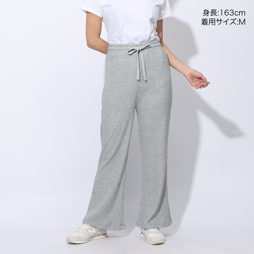 エルケクス（ELKEX）（レディース）リブ ワイドパンツ EKL4FA0021 MGRY